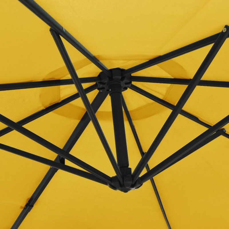 Ścienny parasol ogrodowy, żółty, 290 cm