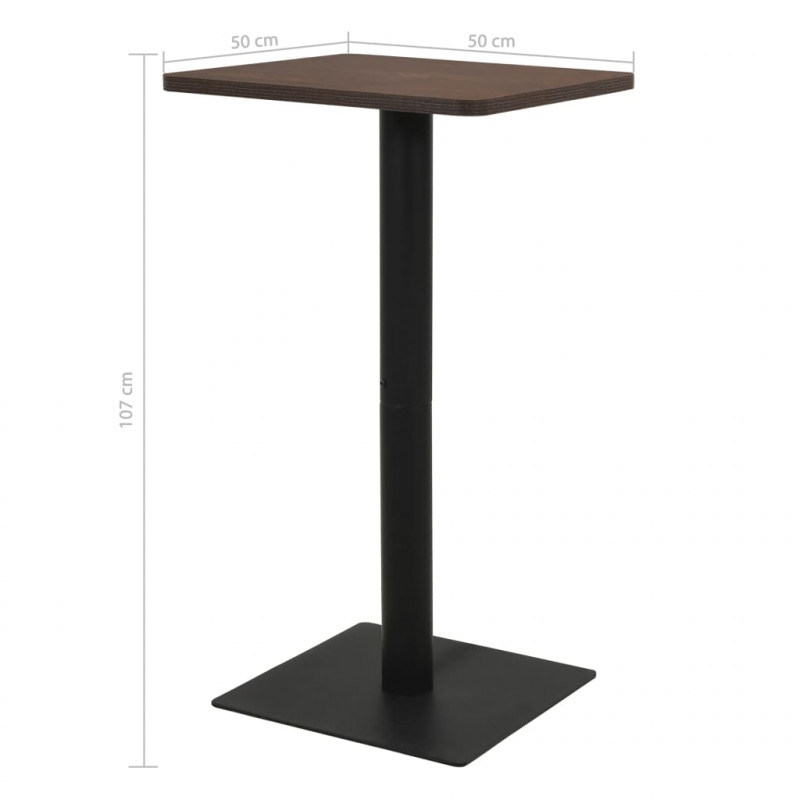 Stolik bistro, ciemny jesion, 50x50x107 cm
