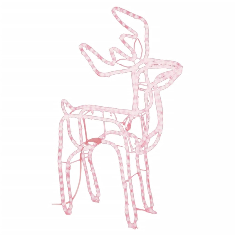 Świąteczna dekoracja w kształcie renifera, ciepła biel