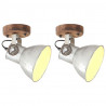 Industrialne lampy ścienne/sufitowe 2 szt. srebrne 20x25 cm E27