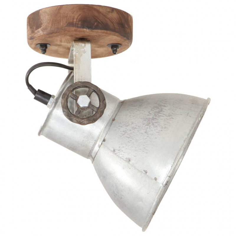 Industrialne lampy ścienne/sufitowe 2 szt. srebrne 20x25 cm E27