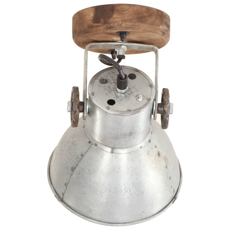 Industrialne lampy ścienne/sufitowe 2 szt. srebrne 20x25 cm E27