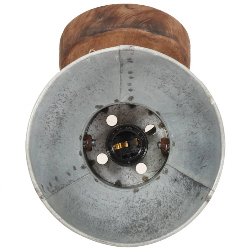 Industrialne lampy ścienne/sufitowe 2 szt. srebrne 20x25 cm E27