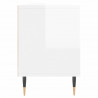 Szafka pod TV, wysoki połysk, biała, 150x30x44,5 cm