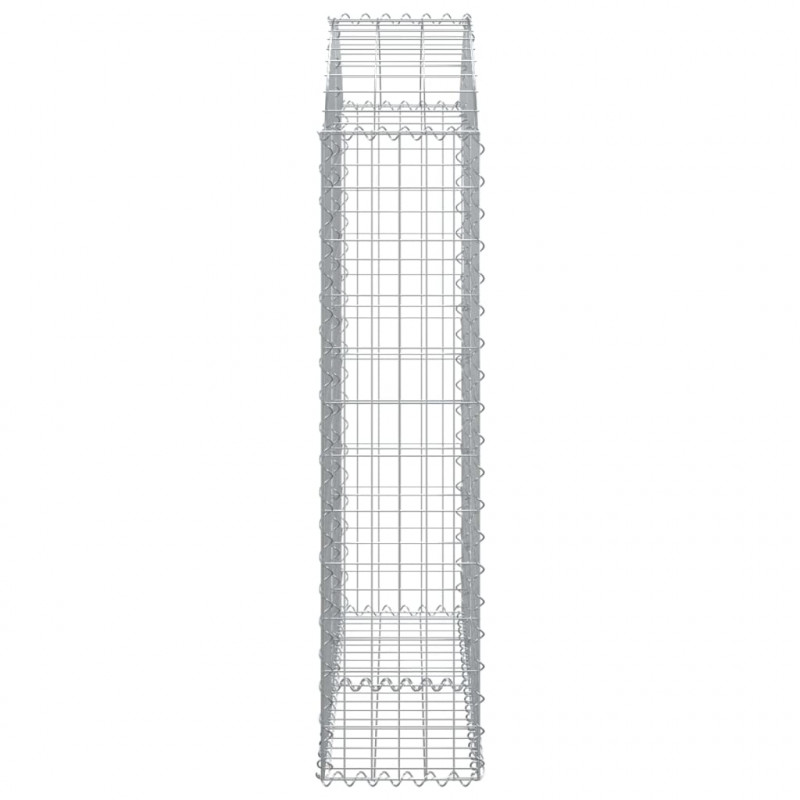 Łukowaty kosz gabionowy 100x30x120/140 cm, galwanizowane żelazo