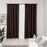 Zasłony stylizowane na lniane, 2 szt., taupe, 140x175 cm