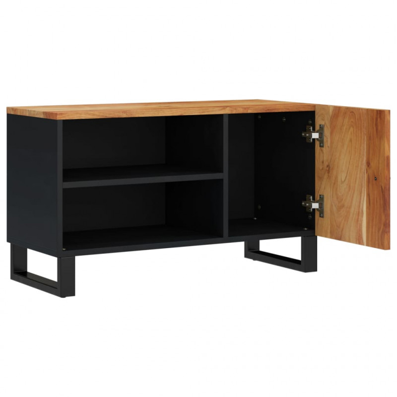 Szafka RTV, 80x33x46 cm, akacja i materiał drewnopochodny