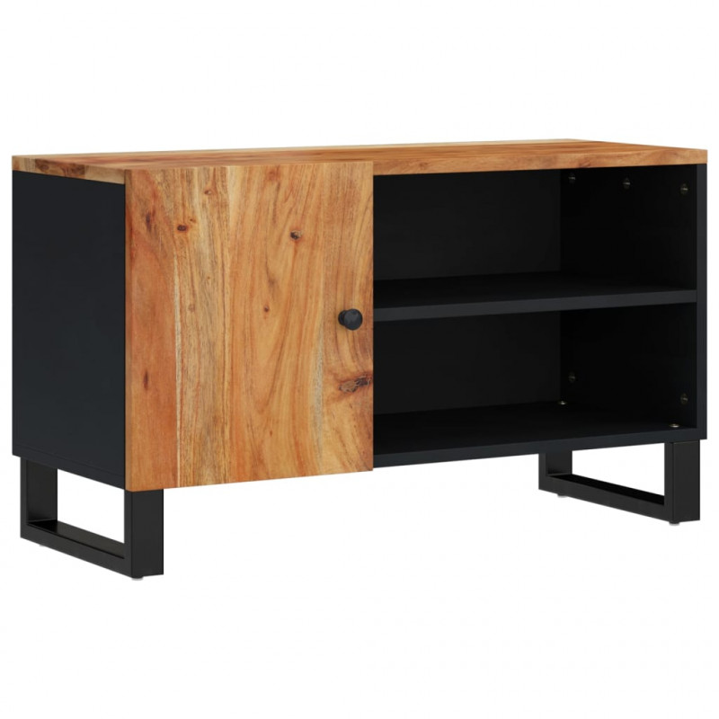 Szafka RTV, 80x33x46 cm, akacja i materiał drewnopochodny