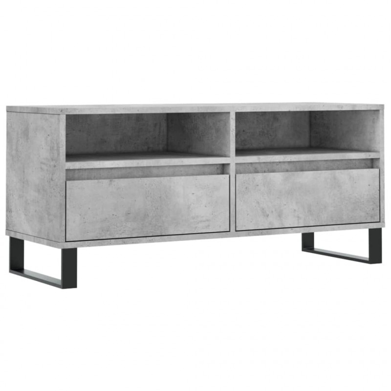 Szafka pod TV, szarość betonu, 100x34,5x44,5 cm