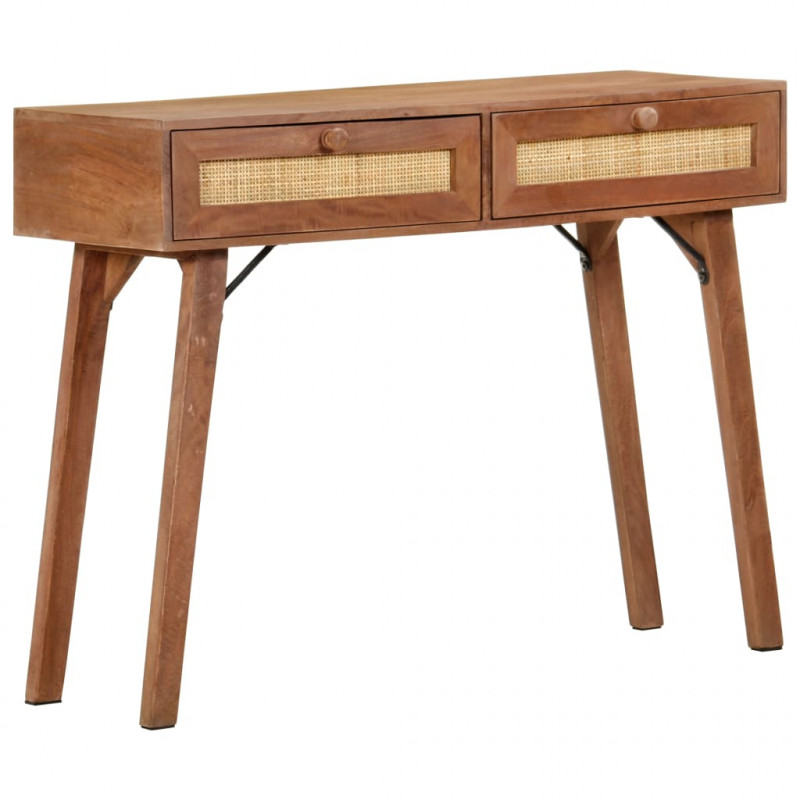 Stolik konsolowy, 100 x 35 x 76 cm, lite drewno mango
