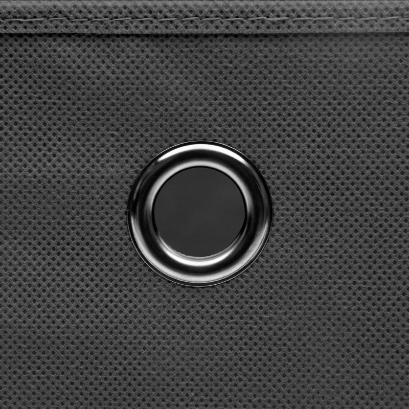 Pudełka z pokrywami, 4 szt., szare, 32x32x32 cm, tkanina