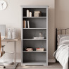 Biblioteczka BODO, szara, 82x40x173 cm, sosnowa, 5 półek