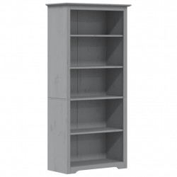 Biblioteczka BODO, szara, 82x40x173 cm, sosnowa, 5 półek