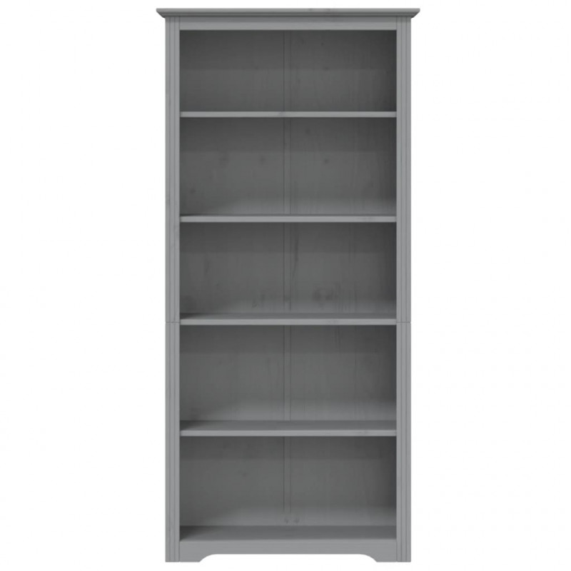 Biblioteczka BODO, szara, 82x40x173 cm, sosnowa, 5 półek