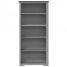 Biblioteczka BODO, szara, 82x40x173 cm, sosnowa, 5 półek