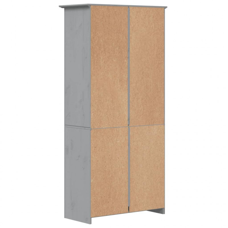 Biblioteczka BODO, szara, 82x40x173 cm, sosnowa, 5 półek