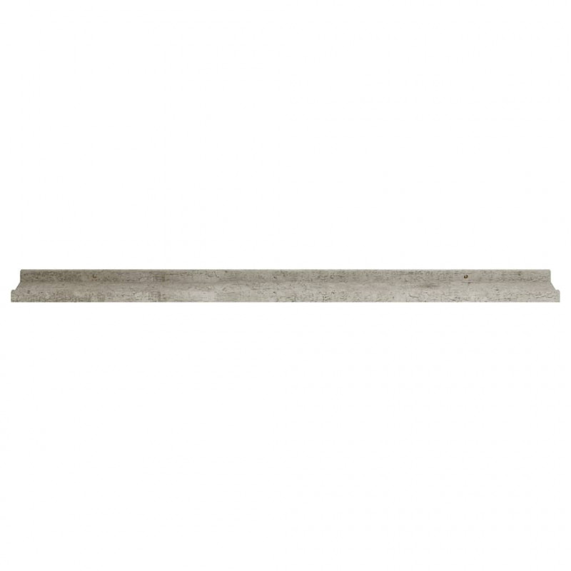 Półki ścienne, 4 szt., szarość betonu, 100x9x3 cm