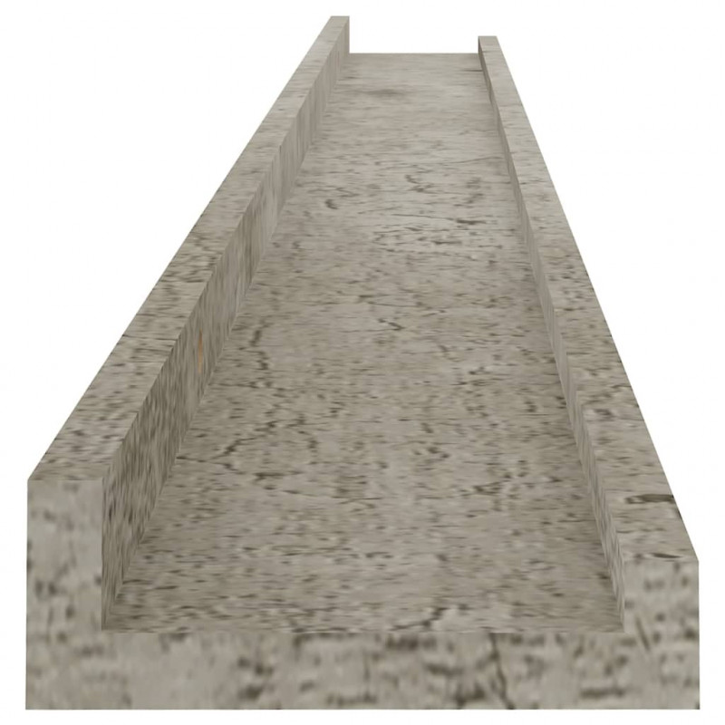 Półki ścienne, 4 szt., szarość betonu, 100x9x3 cm