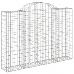 Kosze gabionowe, 25 szt, 200x30x140/160cm, galwanizowane żelazo