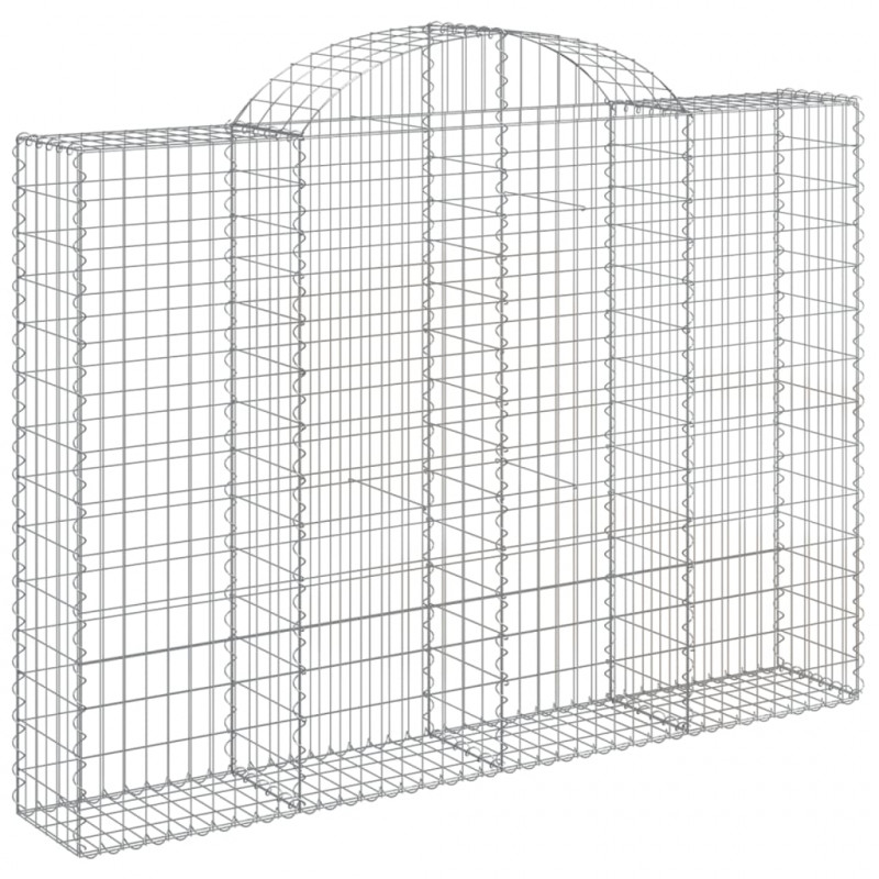 Kosze gabionowe, 25 szt, 200x30x140/160cm, galwanizowane żelazo
