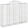 Kosze gabionowe, 25 szt, 200x30x140/160cm, galwanizowane żelazo