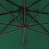Parasol wiszący ze stalowym słupkiem, 250x250 cm, zielony