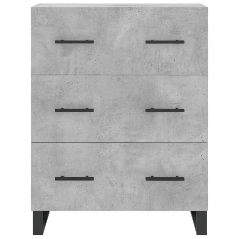Szafka, szarość betonu, 69,5x34x90 cm, materiał drewnopochodny