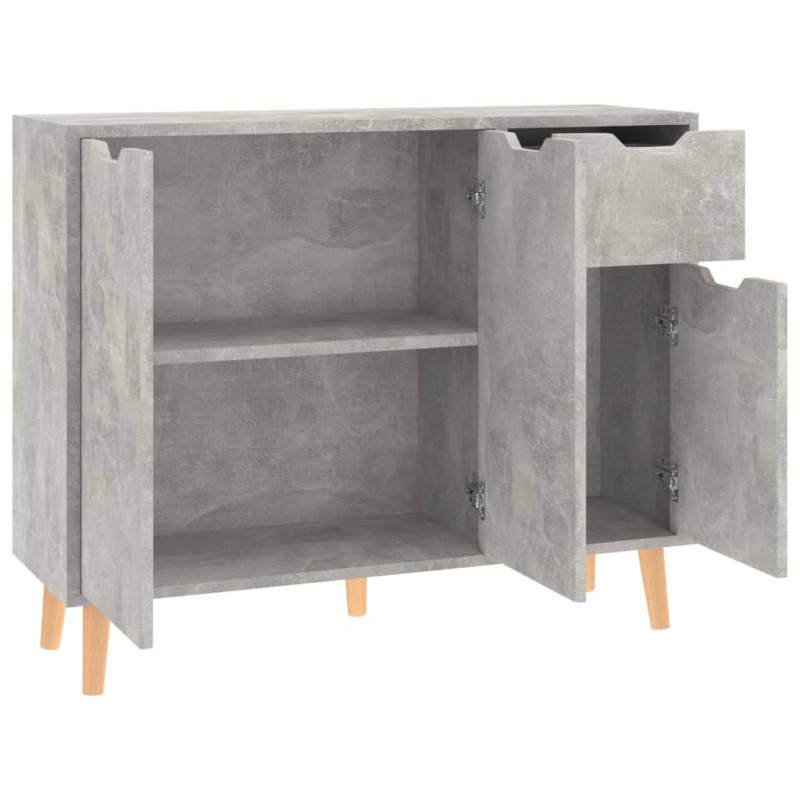 Szafka, szarość betonu, 90x30x72 cm, materiał drewnopochodny