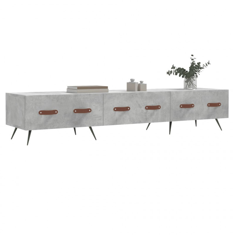 Szafka pod TV, szarość betonu, 150x36x30 cm