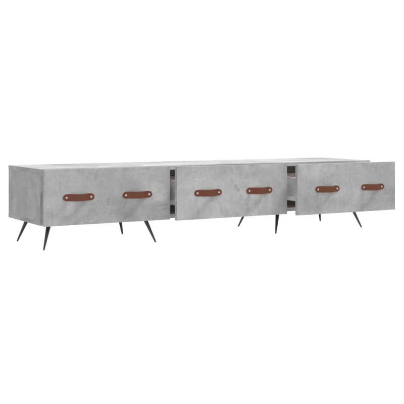 Szafka pod TV, szarość betonu, 150x36x30 cm