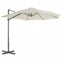 Parasol wiszący z aluminiowym słupkiem, 300 cm, piaskowy
