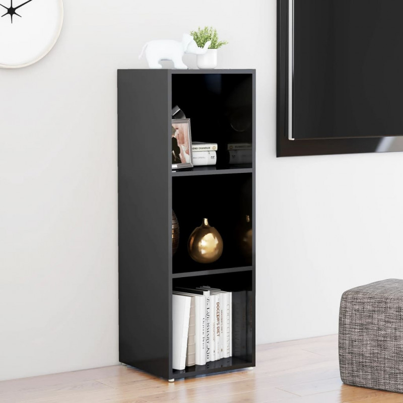 Szafka pod TV, szara na wysoki połysk, 107x35x37 cm