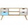 Szafka pod TV, 110 x 35 x 48 cm, lite drewno mango