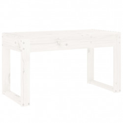 Ławka ogrodowa, biała, 80x38x45 cm, lite drewno sosnowe