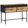 Stolik typu konsola, 110x35x75 cm, surowe drewno mango