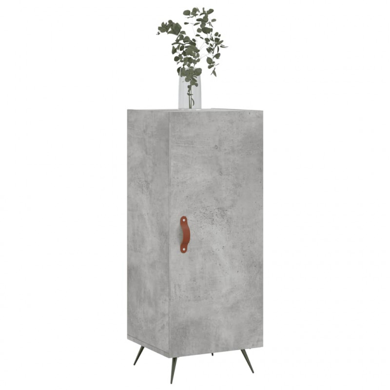 Szafka, szarość betonu, 34,5x34x90 cm, materiał drewnopochodny