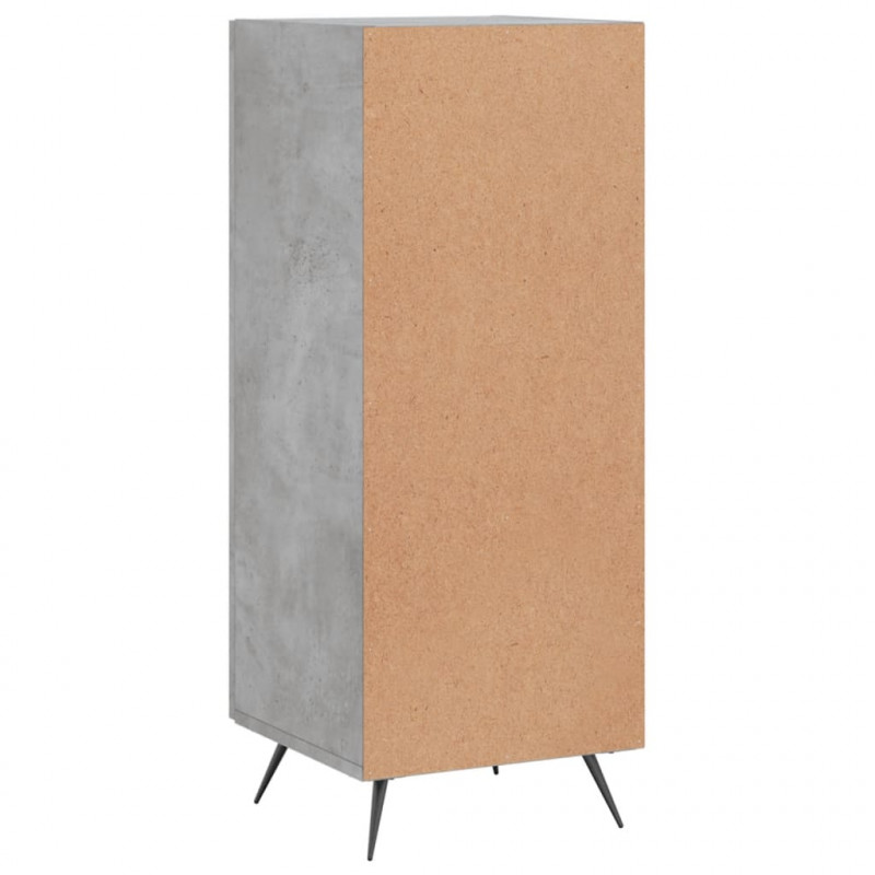 Szafka, szarość betonu, 34,5x34x90 cm, materiał drewnopochodny