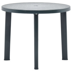 Stolik ogrodowy, zielony, 89 cm, plastikowy
