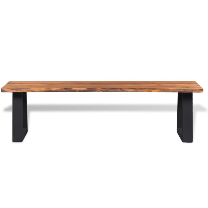 Ławka z litego drewna akacjowego, 145 cm