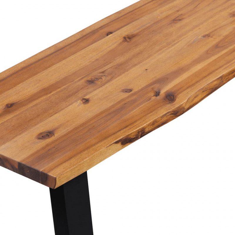 Ławka z litego drewna akacjowego, 145 cm