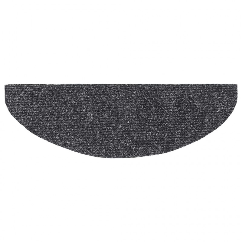 Samoprzylepne nakładki na schody, 10 szt., szare, 65x21x4 cm