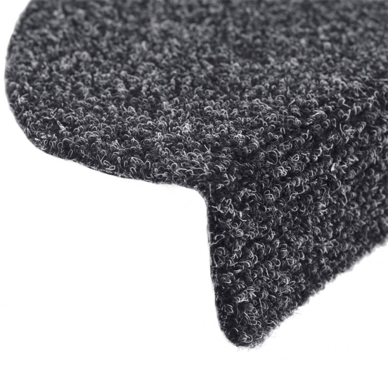 Samoprzylepne nakładki na schody, 10 szt., szare, 65x21x4 cm