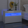 Szafki TV z LED, 2 szt., wysoki połysk, białe, 60x35x40 cm