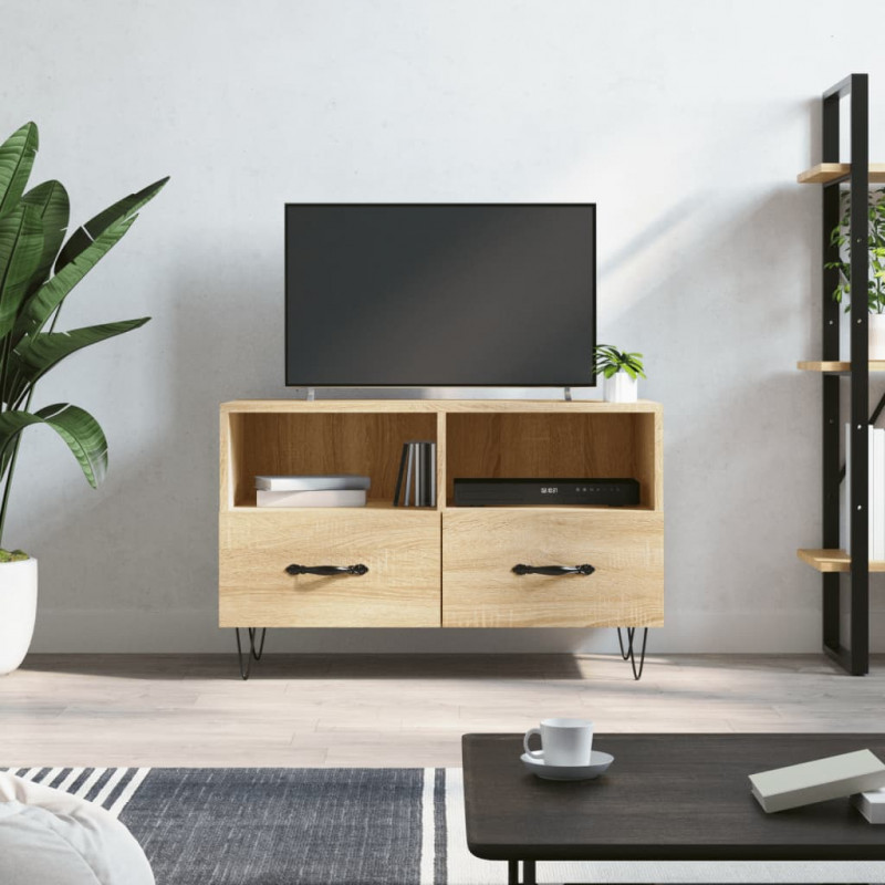 Szafka pod telewizor, dąb sonoma, 80x36x50 cm