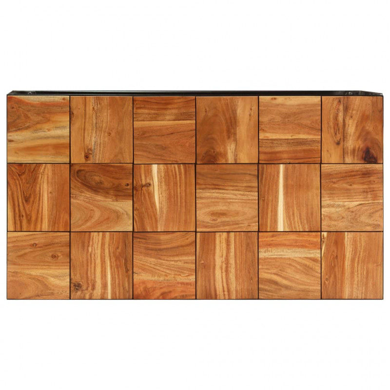 Stolik kawowy z drewna akacjowego i stali, 110x60x40 cm