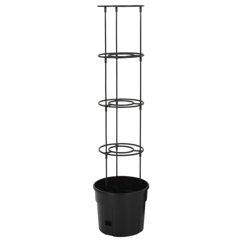 Doniczka na pomidory, antracytowa, Ø29,5x115 cm, polipropylen