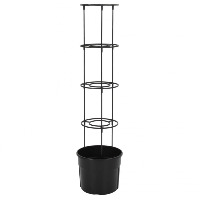 Doniczka na pomidory, antracytowa, Ø29,5x115 cm, polipropylen