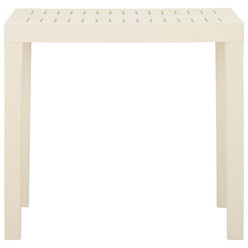 Stolik ogrodowy, biały, 79 x 65 x 72 cm, plastikowy