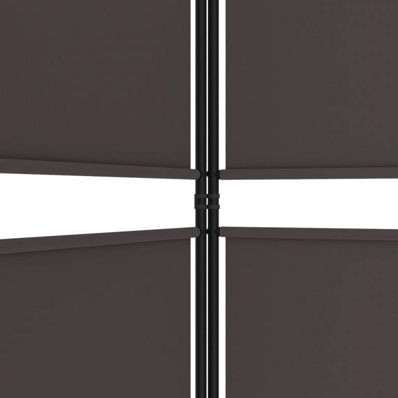 Parawan 6-panelowy, brązowy, 300 x 180 cm, tkanina