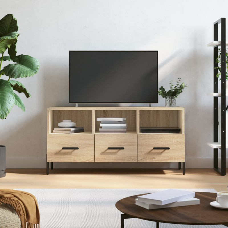 Szafka pod telewizor, dąb sonoma, 102x36x50 cm